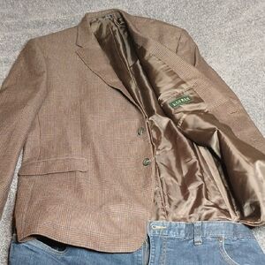 Big & Tall Vintage Ralph Lauren Blazer 50L – Rich Brown Glen Plaid! 💎🔥